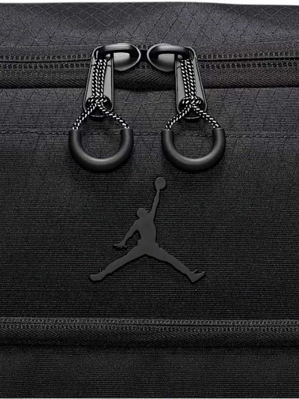 Jordan Black Travel Duffel with Padded Handles & Front Utility Pocket